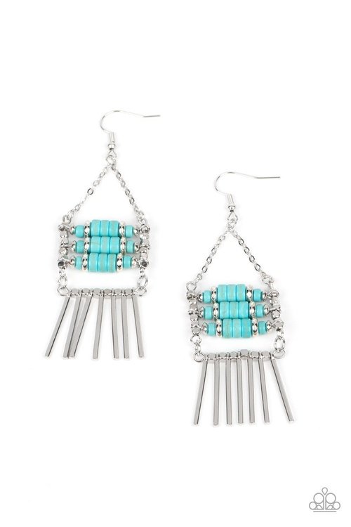 TRIBAL TAPESTRY BLUE-EARRINGS