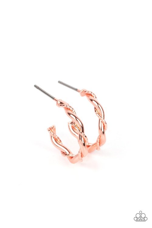 IRRESISTIBLY INTERTWINED COPPER-EARRINGS