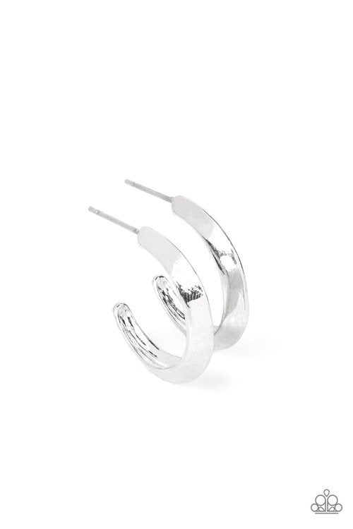 BEVEL UP SILVER-EARRINGS