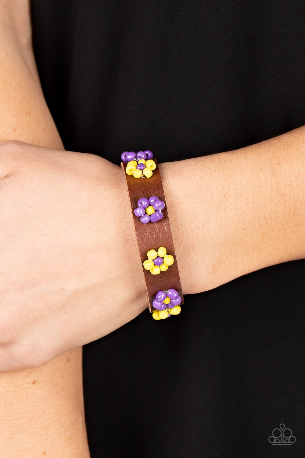 FLOWERY FRONTIER PURPLE-BRACELET