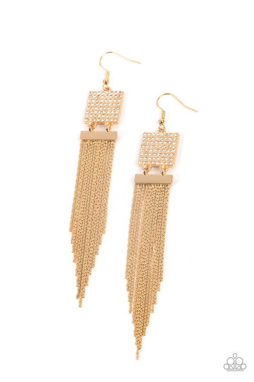 DRAMATICALLY DECO GOLD-EARRINGS