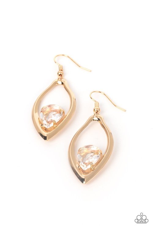 BEAUTIFULLY BEJEWELED GOLD-EARRINGS