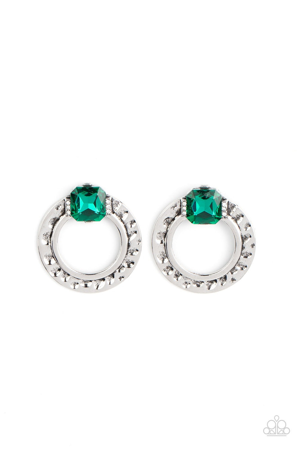 SMOLDERING SCINTILLATION GREEN-EARRINGS