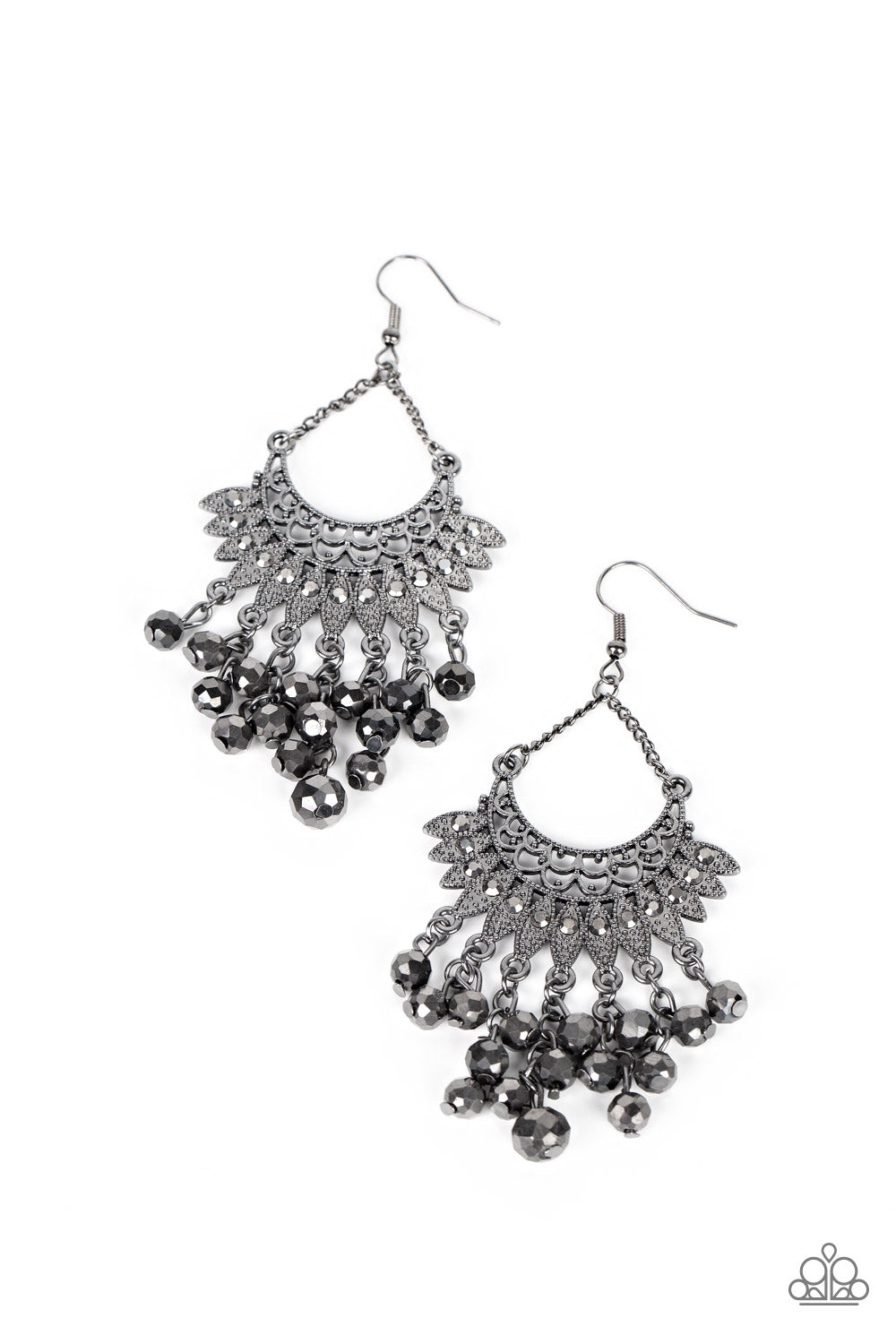 CHROMATIC CASCADE BLACK-EARRINGS