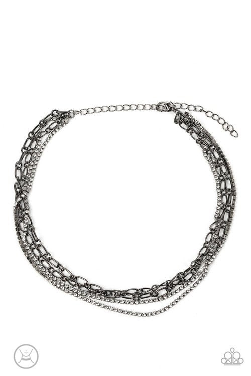 GLITTER AND GOSSIP BLACK-NECKLACE