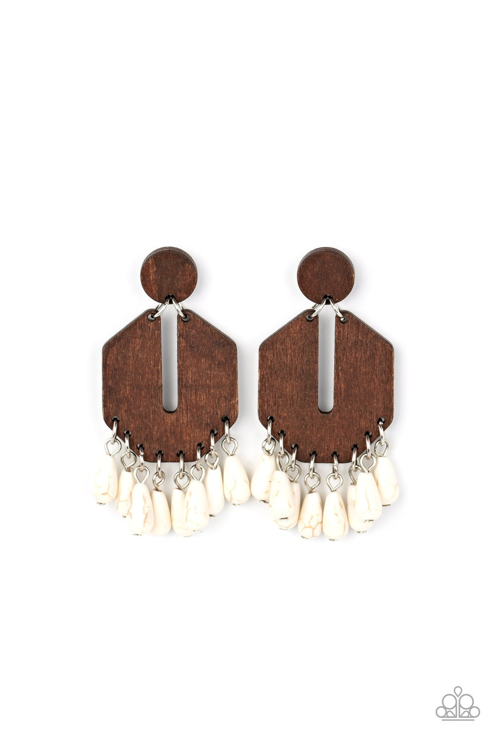 WESTERN RETREAT WHITE-EARRINGS