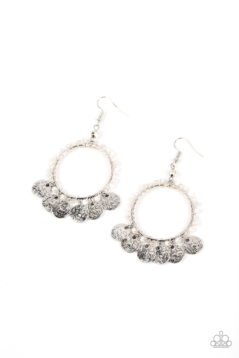 BOHEMIAN BEACH BLAST WHITE-EARRINGS