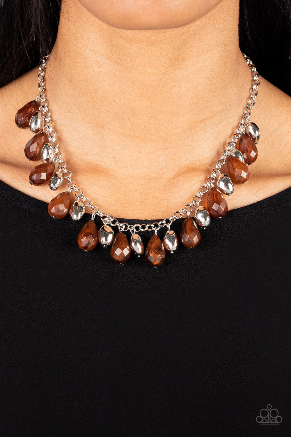 SUMMERTIME TRYST BROWN-NECKLACE