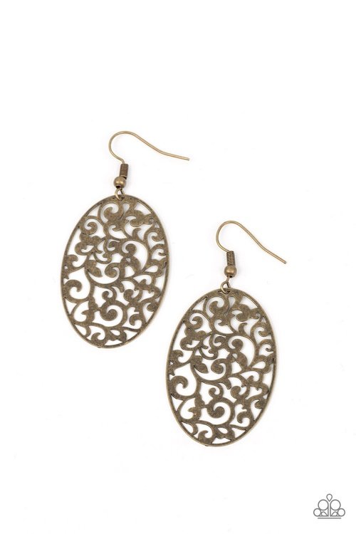 SECRET ORCHARDS BRASS-EARRINGS