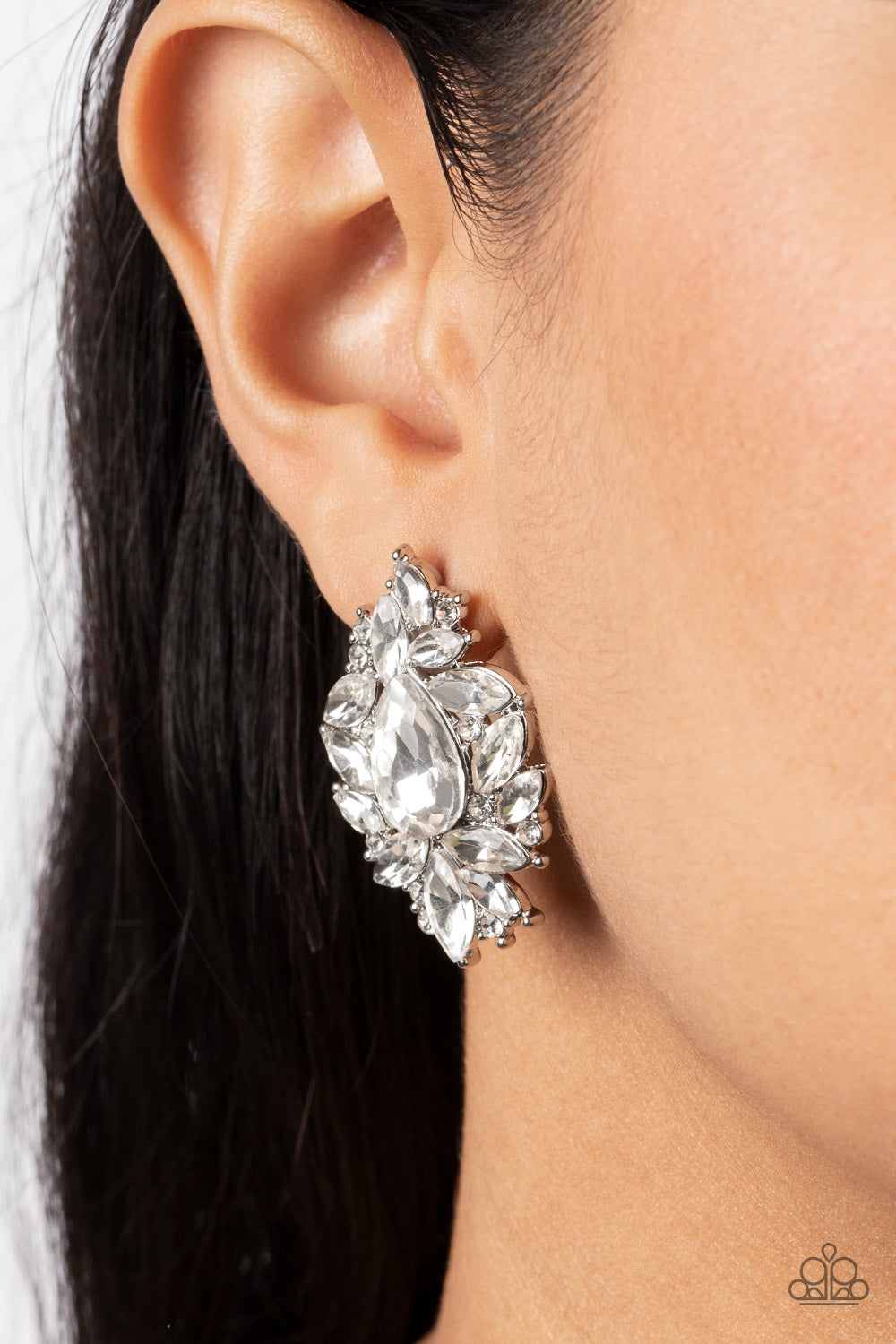 WE ALL SCREAM FOR ICE QUEEN WHITE-EARRINGS