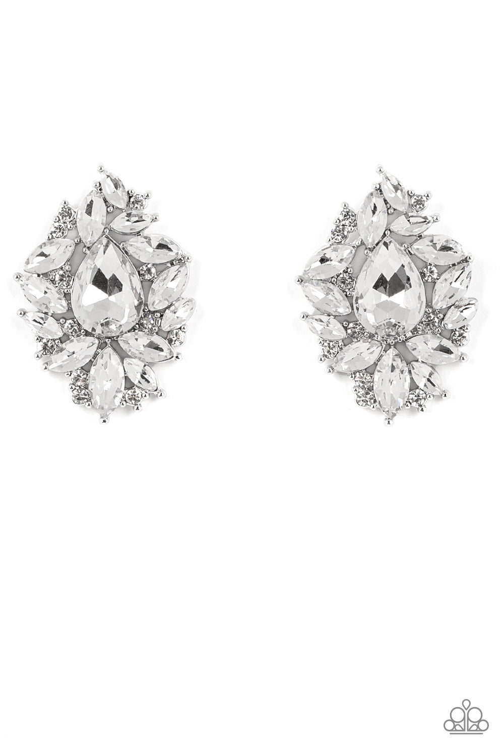 WE ALL SCREAM FOR ICE QUEEN WHITE-EARRINGS