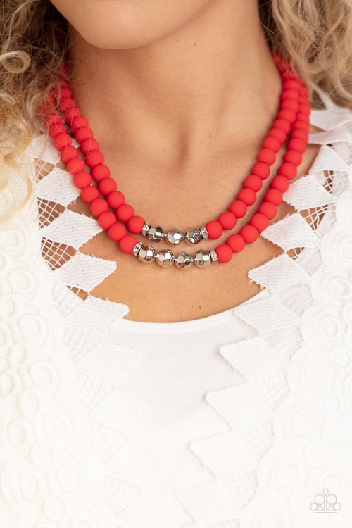 SUMMER SPLASH RED-NECKLACE