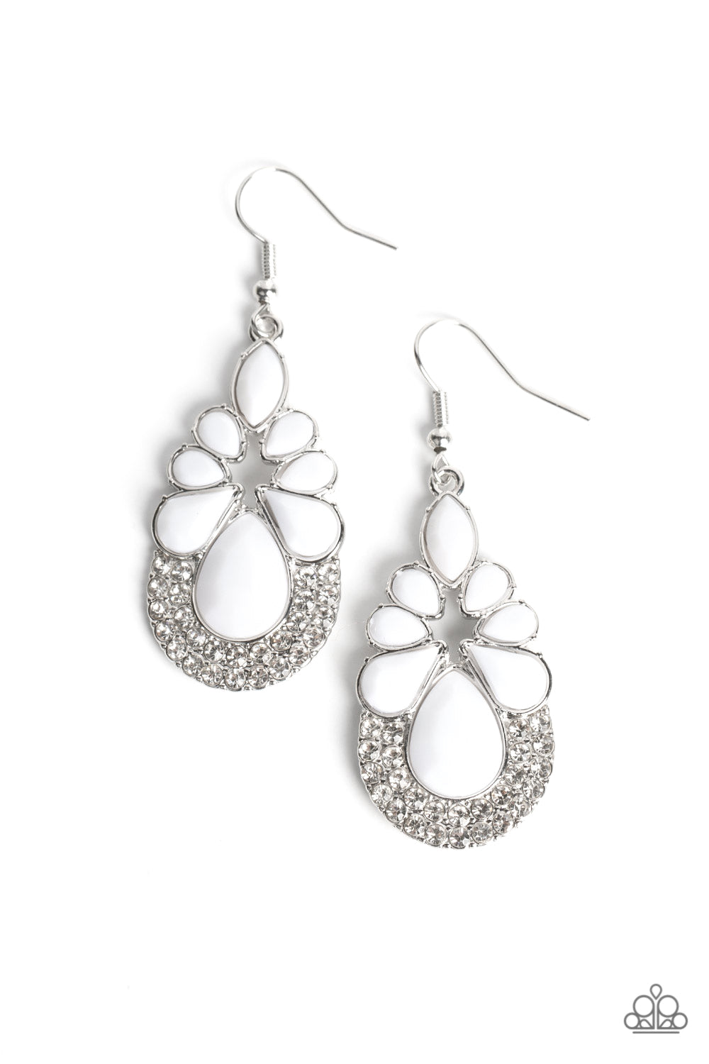 BEACHFRONT FORMAL WHITE-EARRINGS