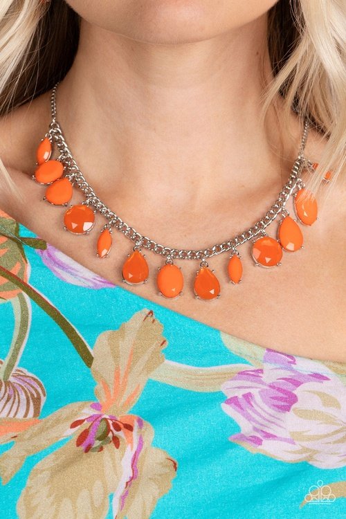 FAIRYTALE FORTUITY ORANGE-NECKLACE