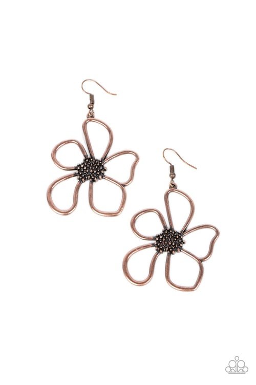 WILDFLOWER WALKWAY COPPER-EARRINGS