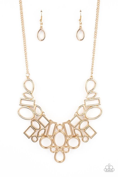 GEOMETRIC GRIT GOLD-NECKLACE