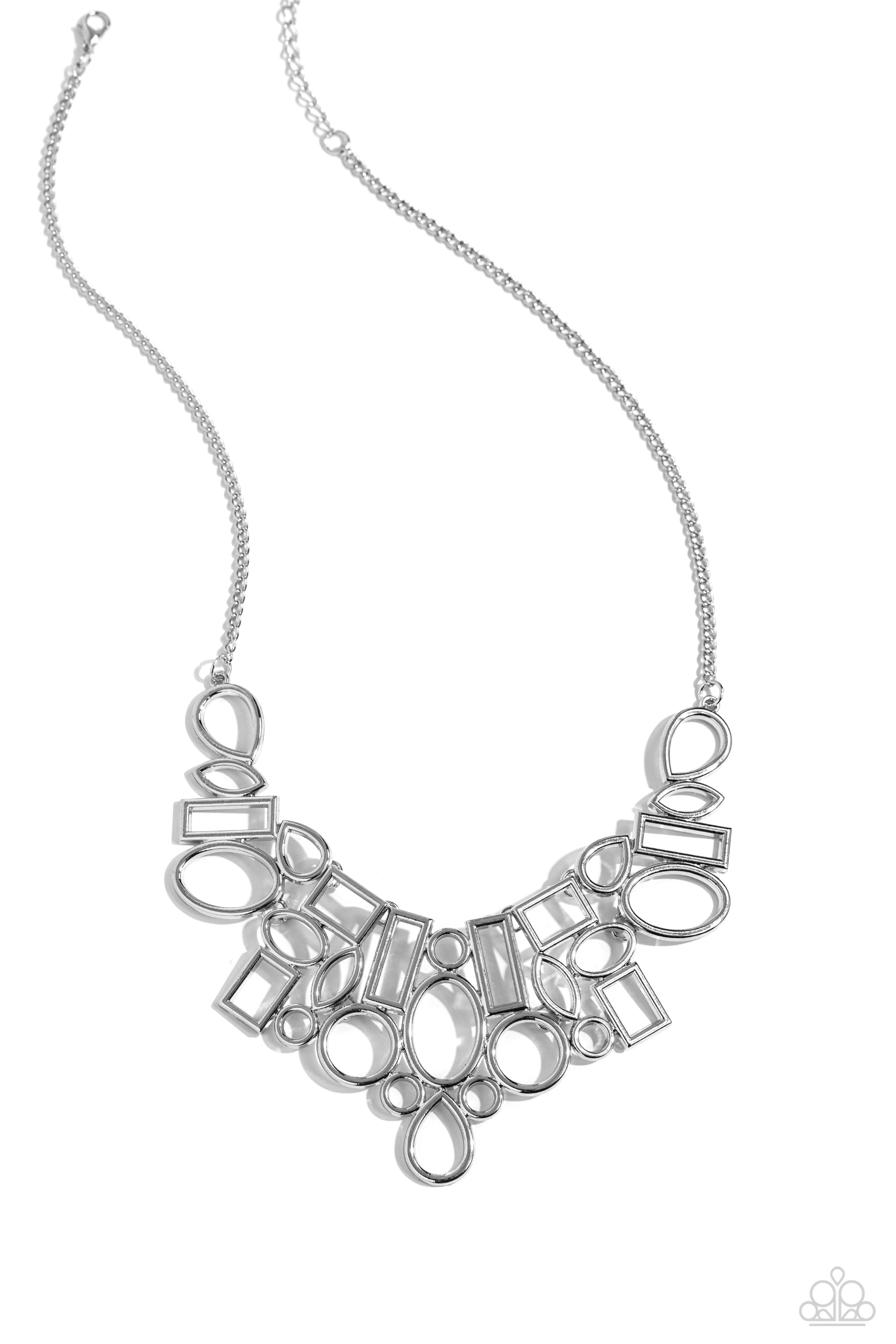 GEOMETRIC GRIT SILVER-NECKLACE