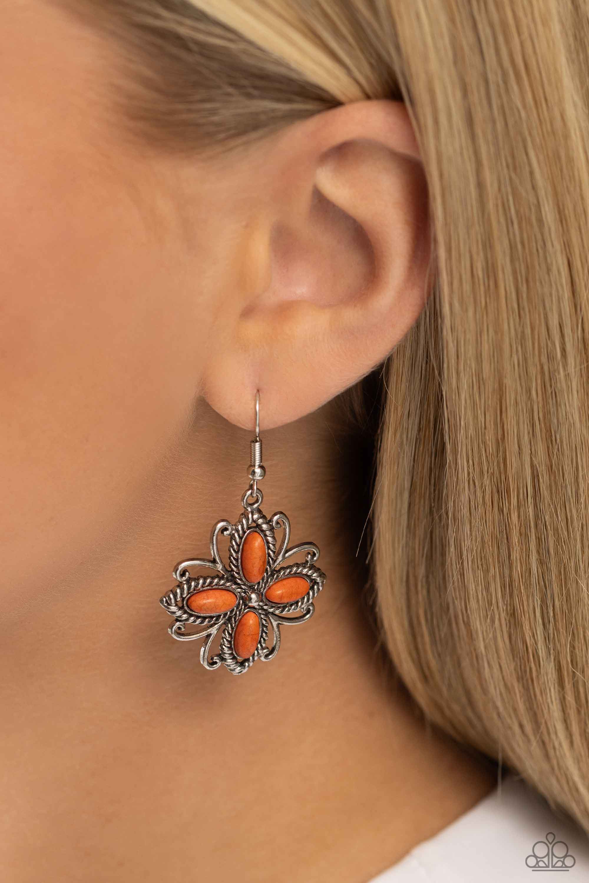 BADLANDS BALLAD ORANGE-EARRINGS