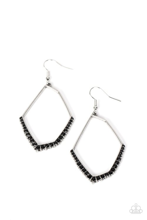 BENT ON SUCCESS BLACK-EARRINGS