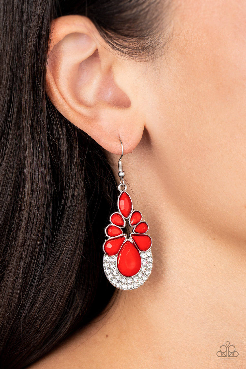 BEACHFRONT FORMAL RED-EARRINGS