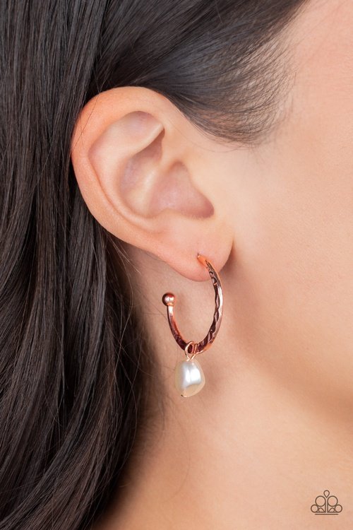 GLAM OVERBOARD COPPER-EARRINGS