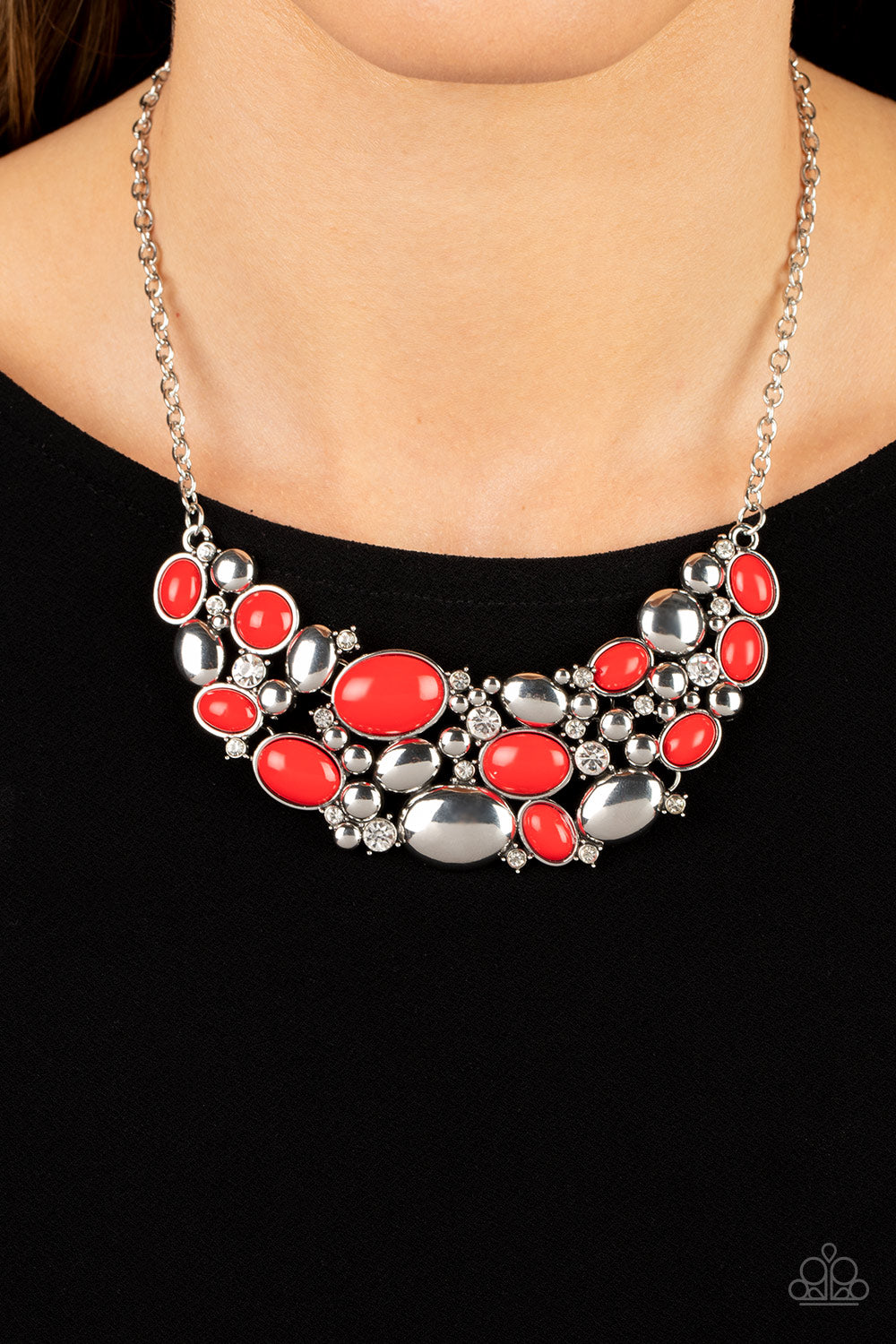 CONTEMPORARY CALAMITY RED-NECKLACE