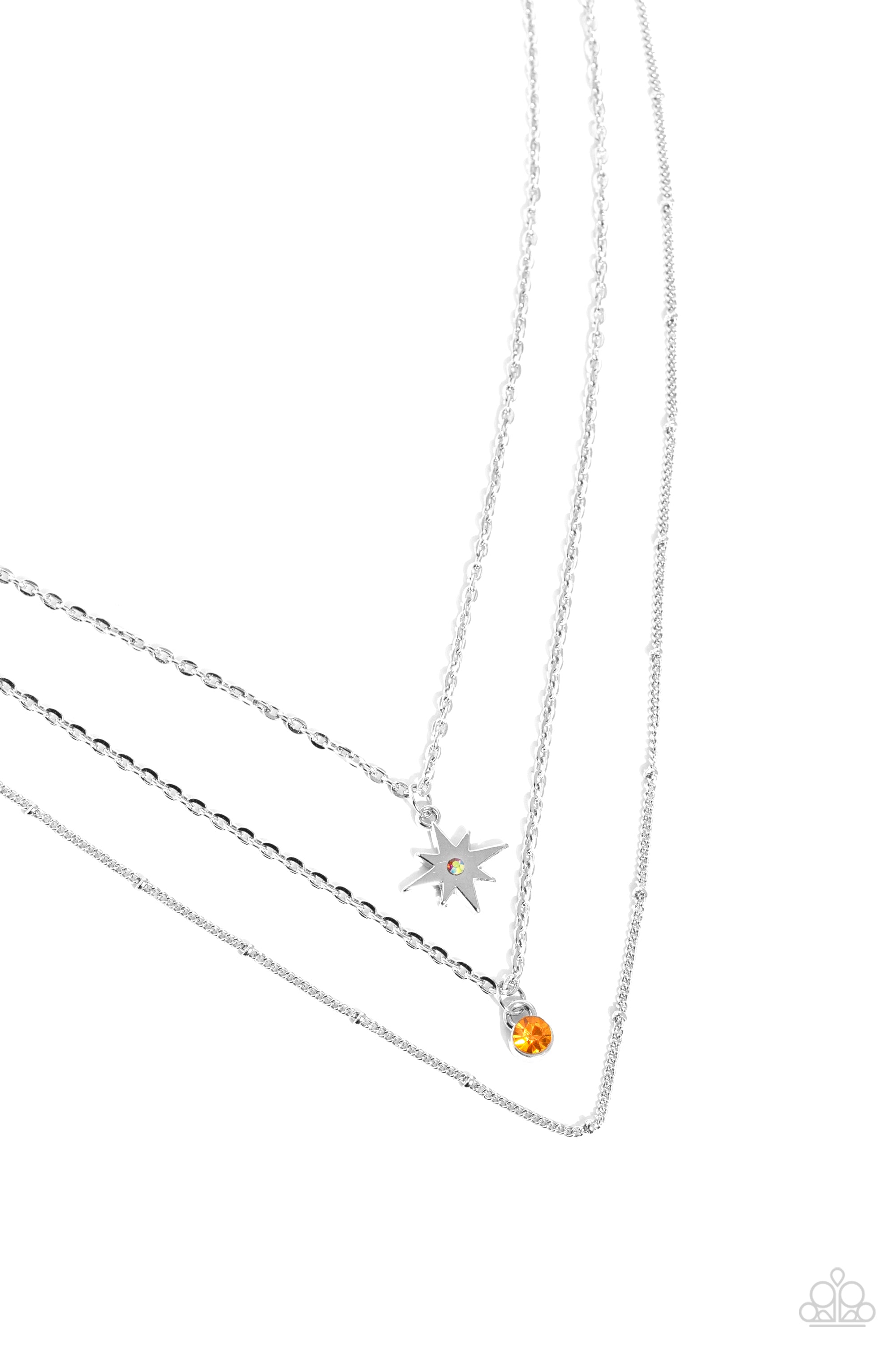 TRENDY TWINKLE ORANGE-NECKLACE