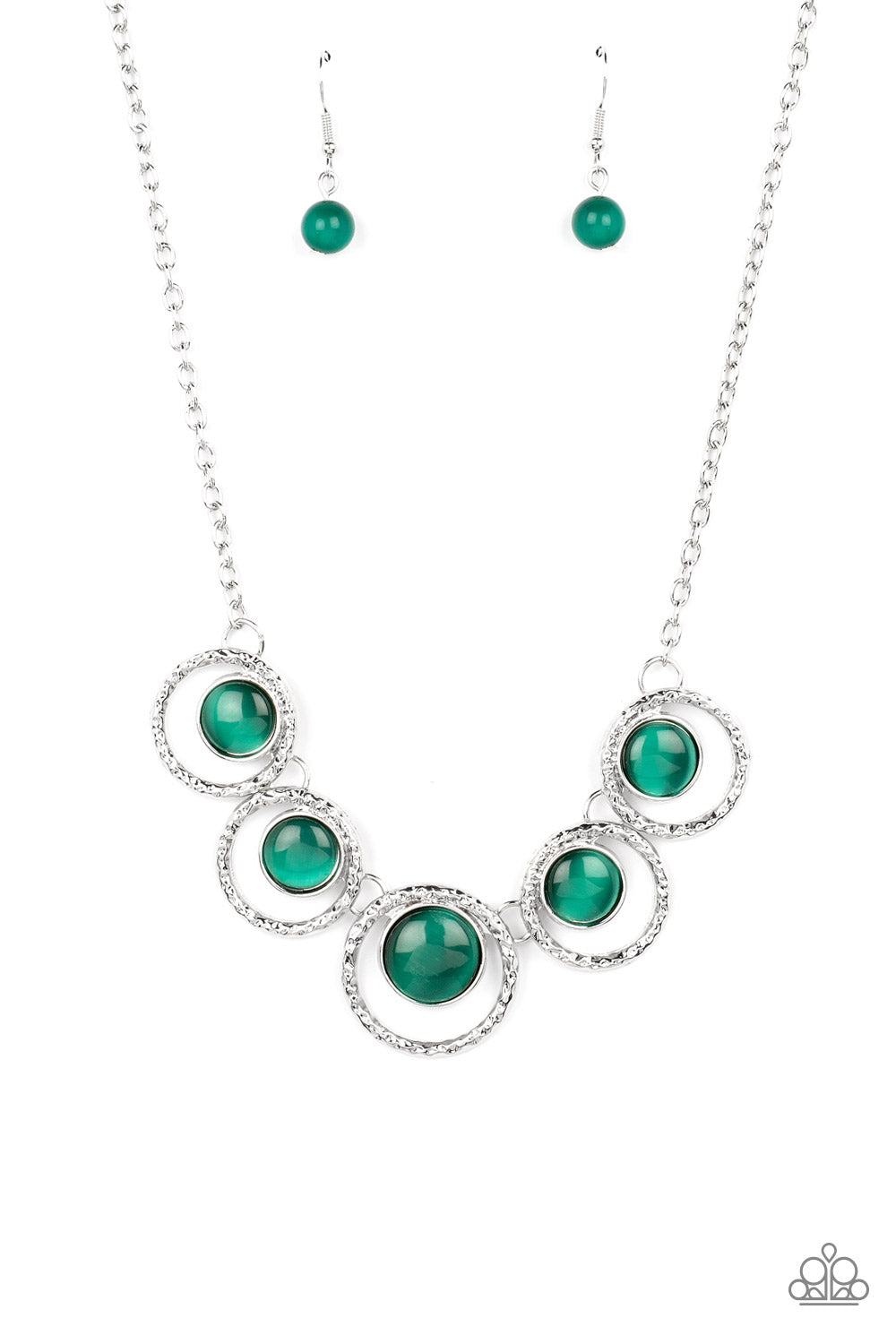 ELLIPTICAL ENCHANTMENT GREEN-NECKLACE