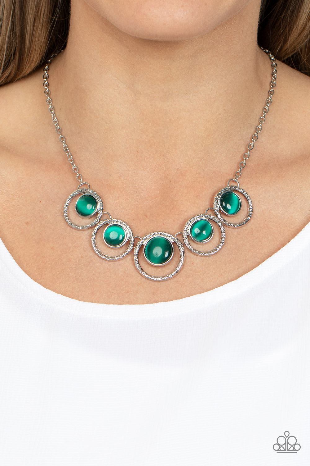 ELLIPTICAL ENCHANTMENT GREEN-NECKLACE