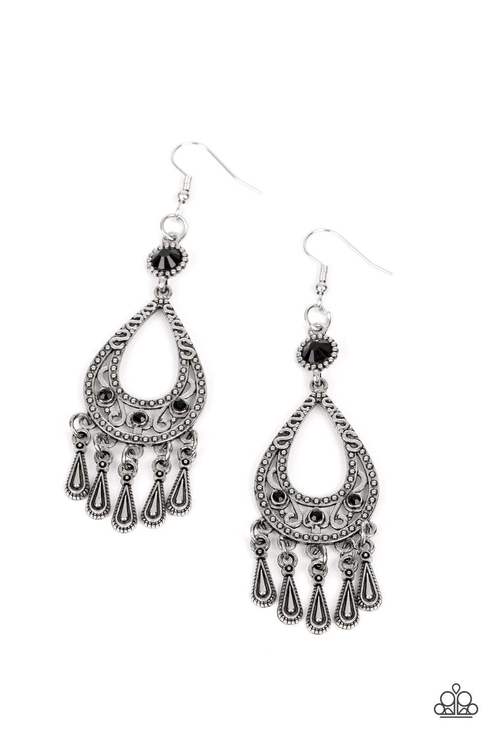 VIVA LA DIVA BLACK-EARRINGS