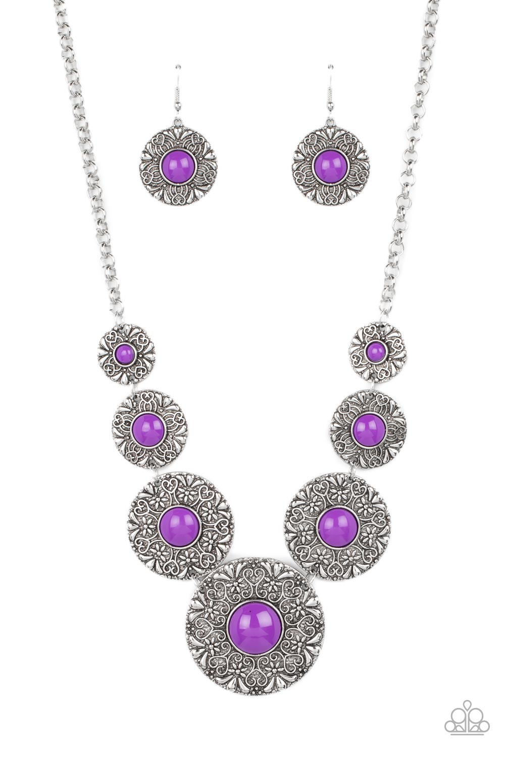 GARDEN GLADE PURPLE-NECKLACE