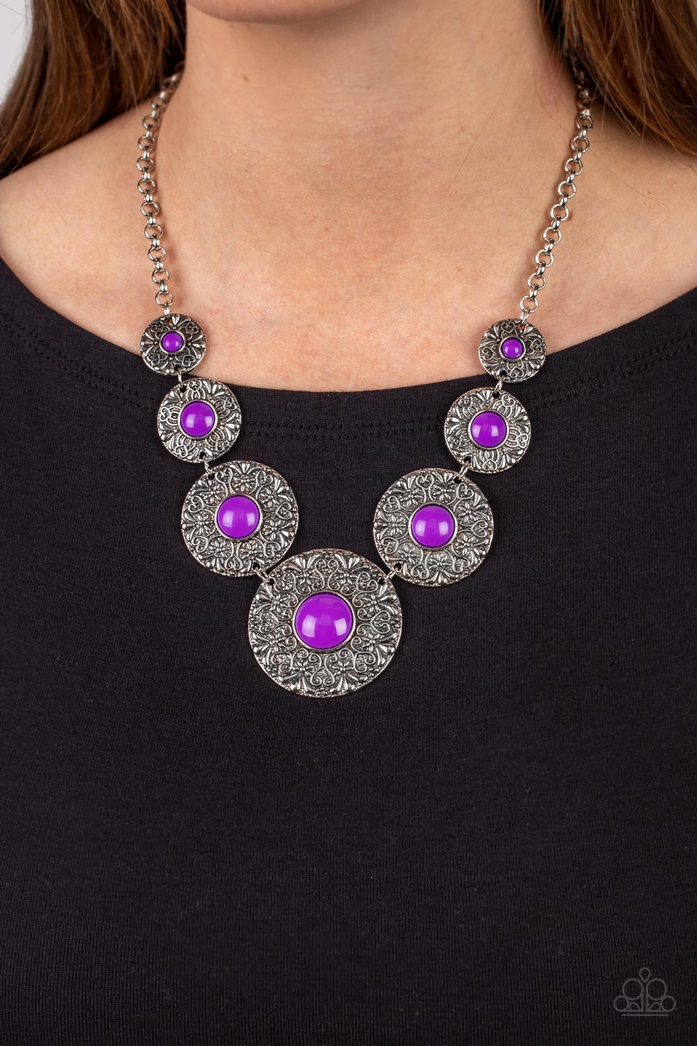 GARDEN GLADE PURPLE-NECKLACE