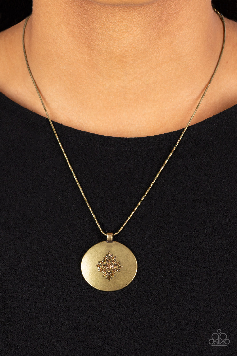 CENTER OF THE COSMOS BRASS-NECKLACE