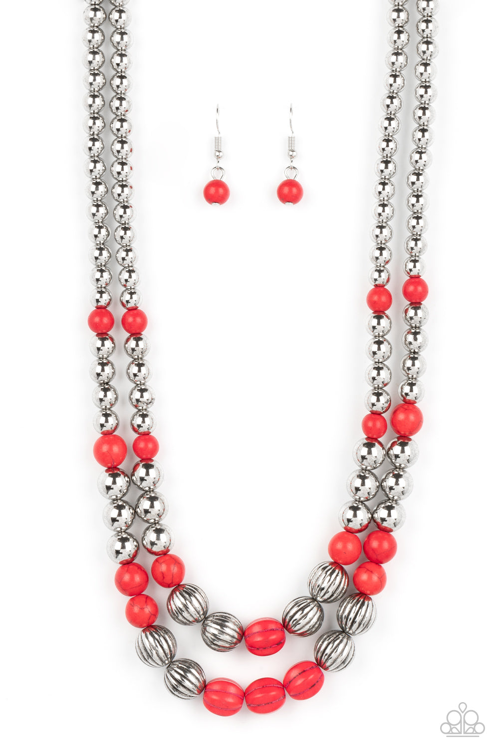 COUNTRY ROAD TRIP RED-NECKLACE