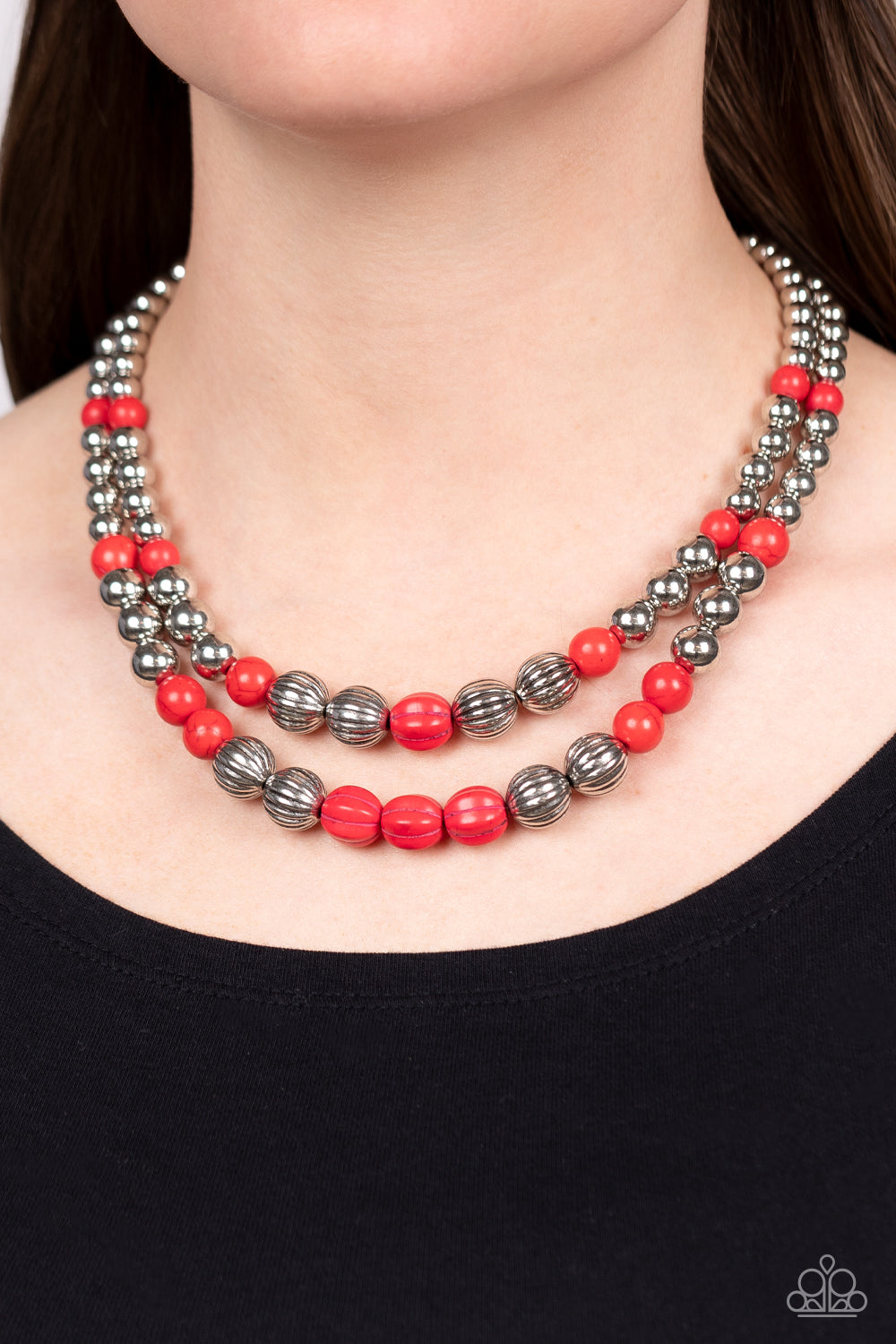 COUNTRY ROAD TRIP RED-NECKLACE