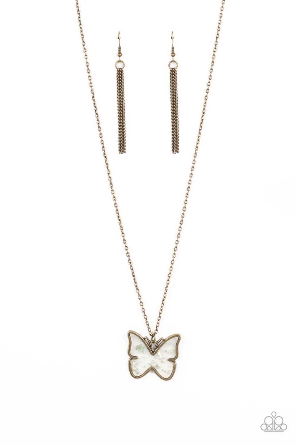 GIVES ME BUTTERFLIES BRASS-NECKLACE