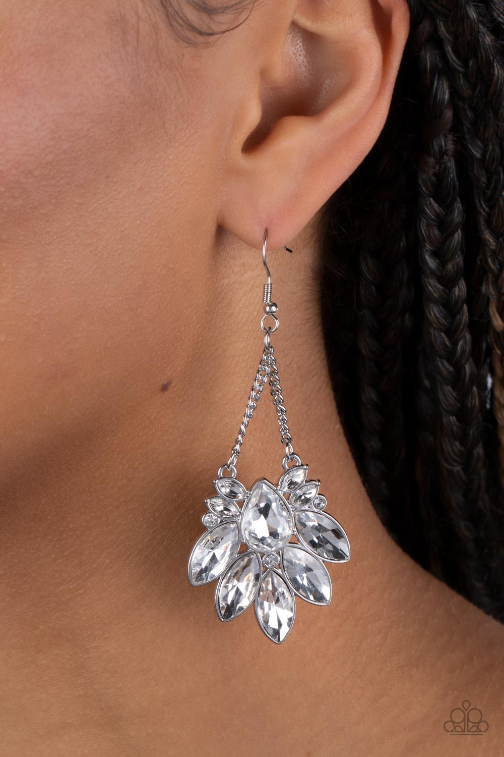 PRISMATIC PAGEANTRY WHITE-EARRINGS