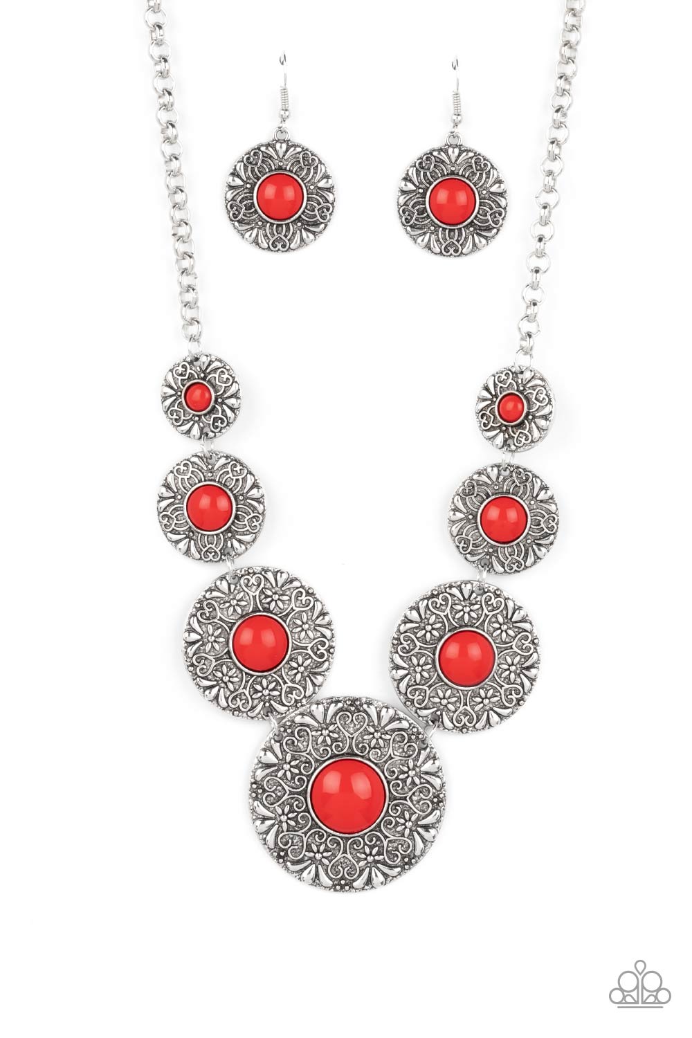 GARDEN GLADE RED-NECKLACE