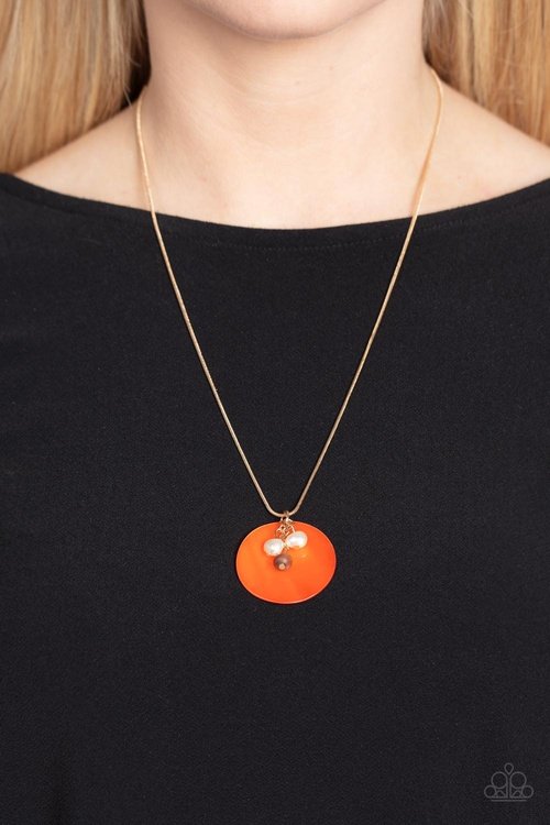 BEACH HOUSE HARMONY ORANGE-NECKLACE