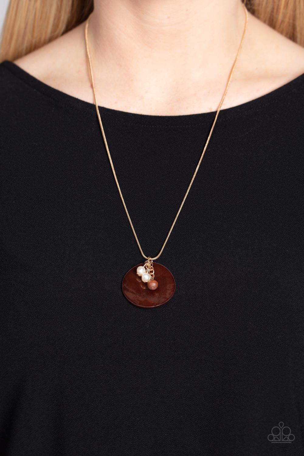 BEACH HOUSE HARMONY BROWN-NECKLACE