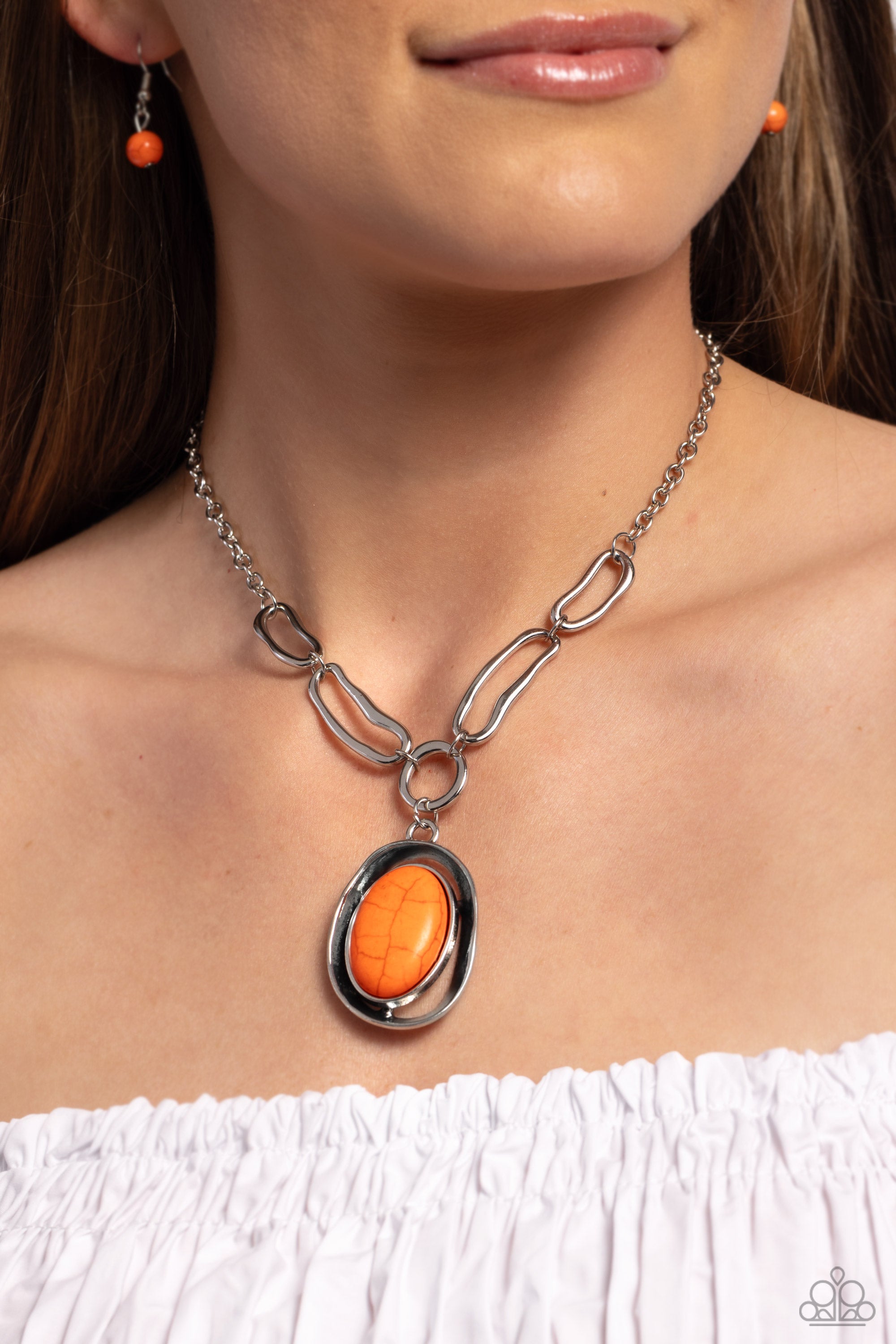 SANDSTONE STROLL ORANGE-NECKLACE