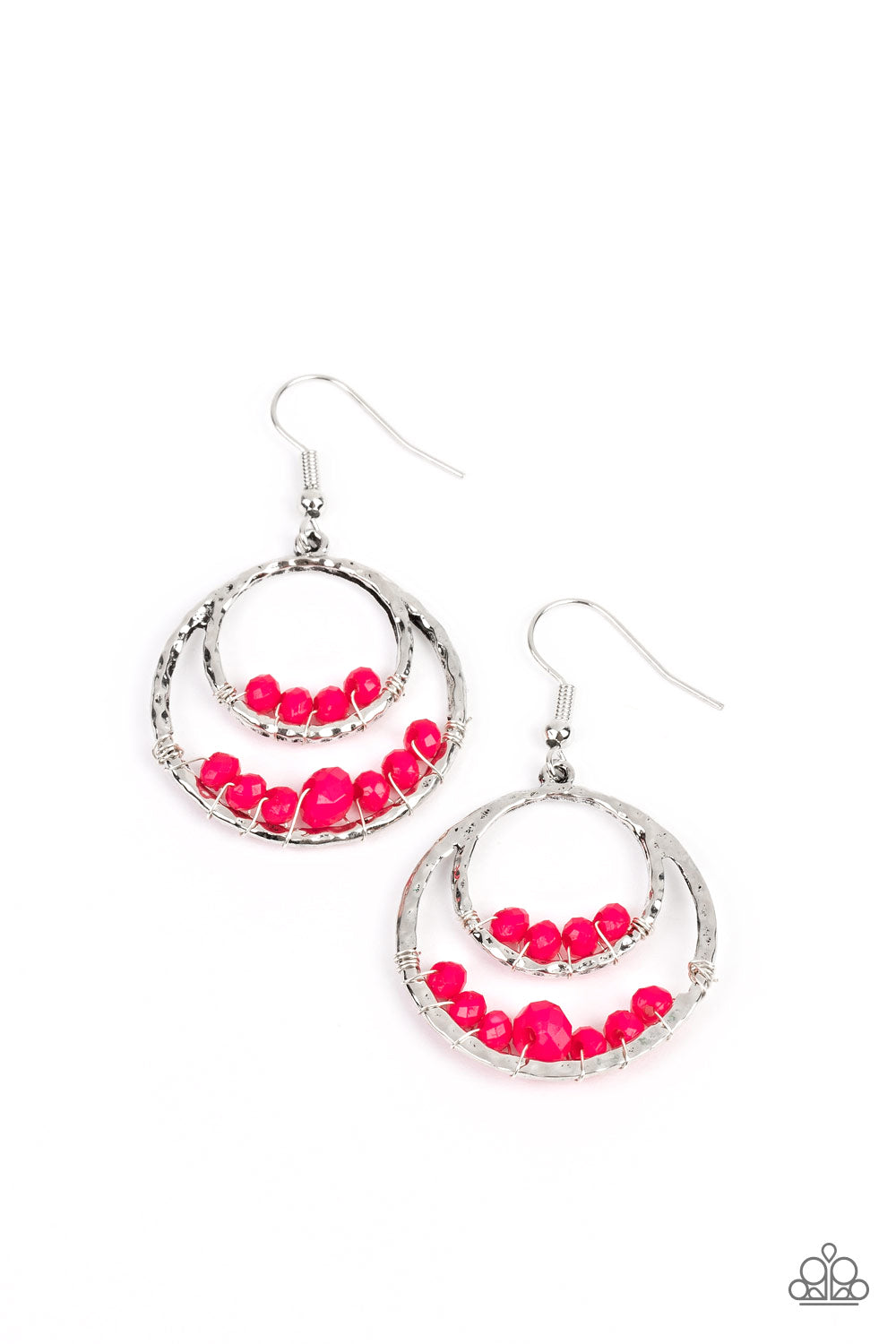 BUSTLING BEADS PINK-EARRINGS