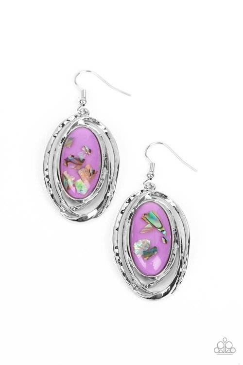 OCEAN FLOOR ORACLE PURPLE-EARRINGS