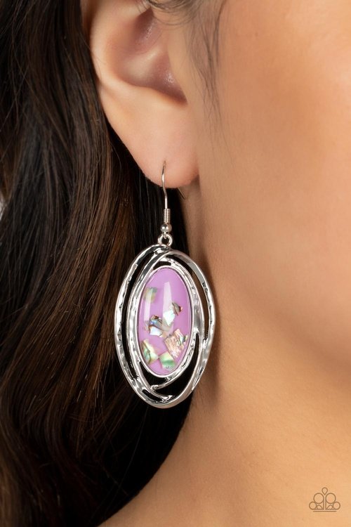 OCEAN FLOOR ORACLE PURPLE-EARRINGS