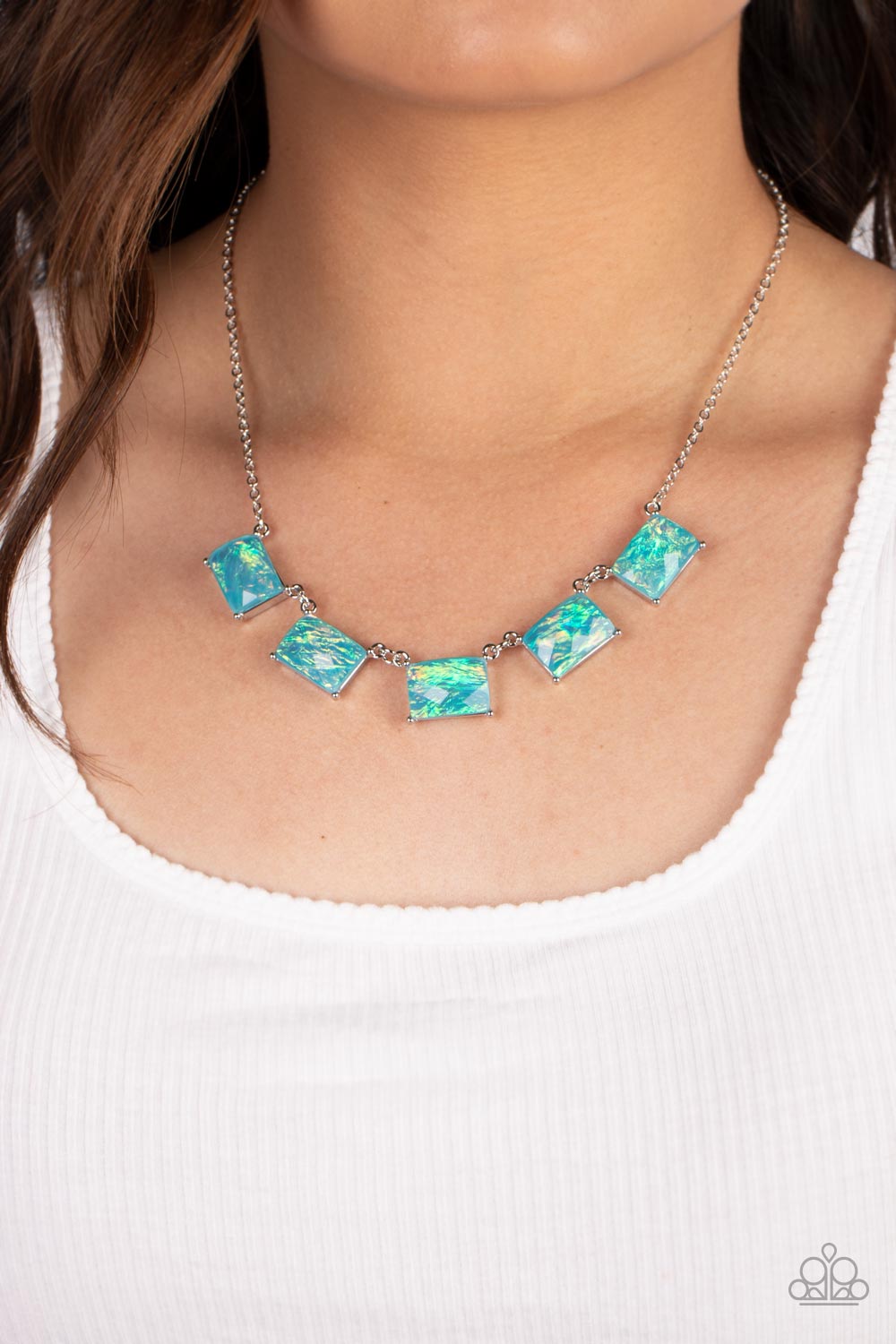 OPALESCENT OBLIVION BLUE-NECKLACE