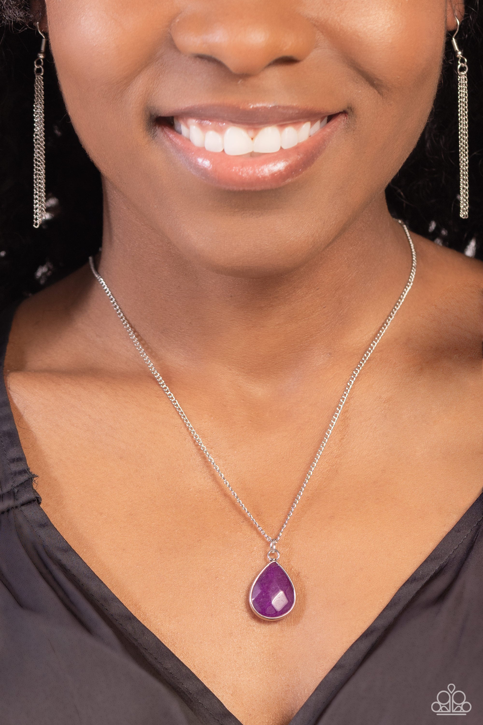 SPARKLING STONES PURPLE-NECKLACE