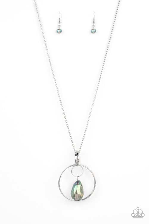 SWINGING SHIMMER GREEN-NECKLACE