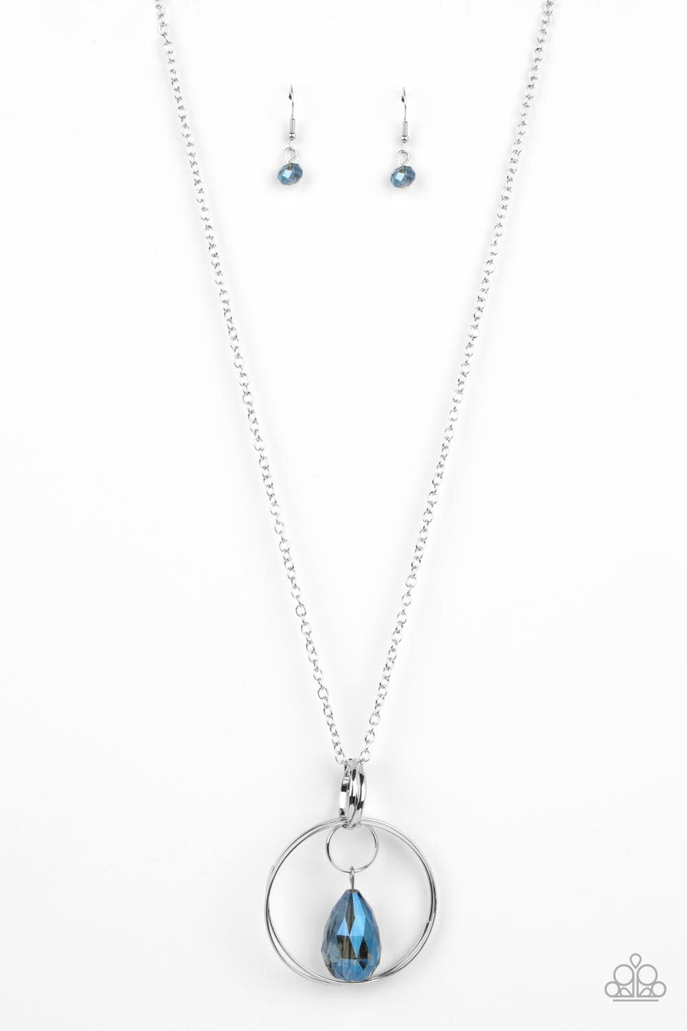 SWINGING SHIMMER BLUE-NECKLACE