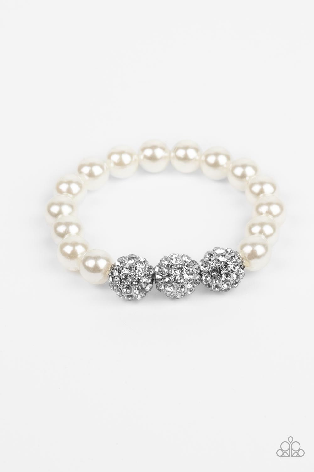 BREATHTAKING BALL WHITE-BRACELET