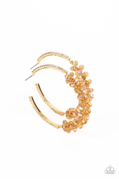 BUBBLE-BURSTING BLING GOLD-EARRINGS